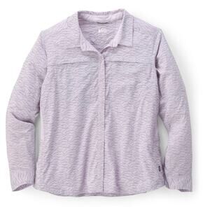 REI Co-op Sahara Pattern Long Sleeve Shirt Trail Travel Women's Small White